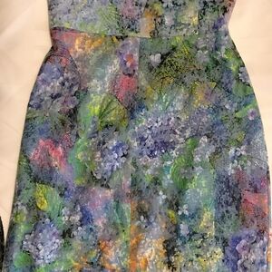 Black Halo Floral Purple Multi Sheath Dress